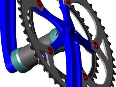 Road Crankset 53-39 T Free 3D model