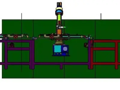 Large multi-station welding machine 3D model