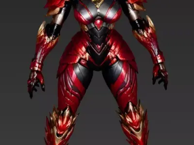 Female Dragon Robot 3D model