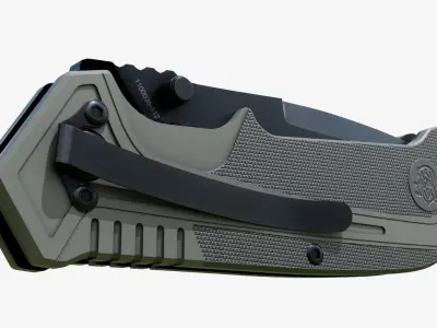 SMITH and WESSON KNIFE Low-poly 3D model
