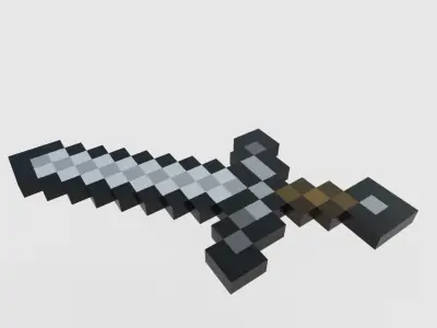 Minecraft Sword Pack Low-poly 3D model Low-poly 3D model