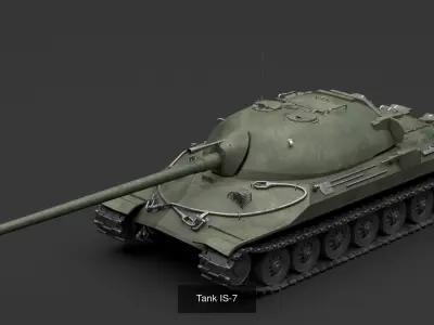 Tank IS-7  plus PANHARD AMD 178B 3D Model Pack