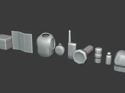 SURVIVAL PACK Low-poly 3D model