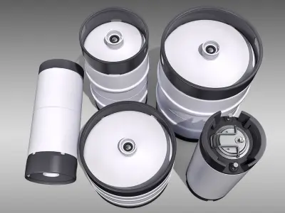 Keg Barrels 3D Model Pack
