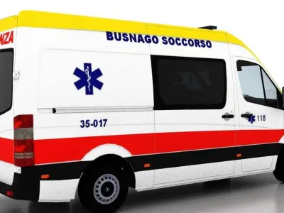 Mercedes Benz Sprinter L2H2 2009 Italy Ambulance 3D model