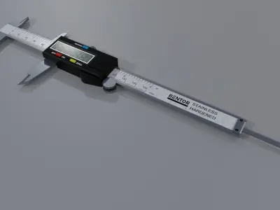 Digital caliper PBR Low-poly 3D model