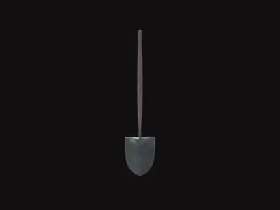 Medieval Shovel V03 Low-poly 3D model
