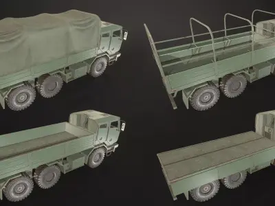 Military Truck V2 - Cargo Low-poly 3D model