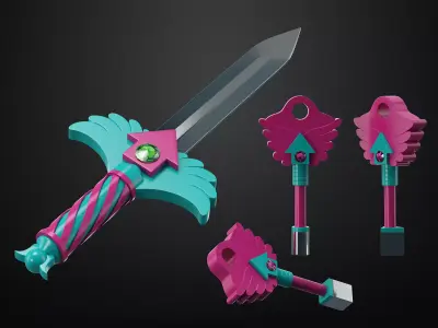 Squid Game season 3 knife and key  3D model
