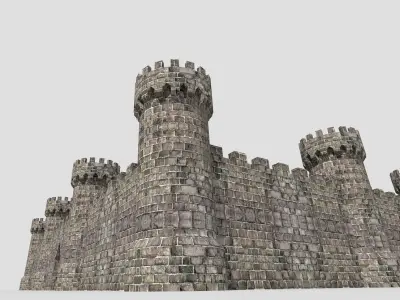 medieval castle 3 Low-poly 3D model