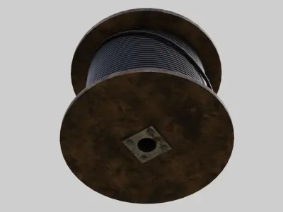 Cable Reel 2 Low-poly 3D model