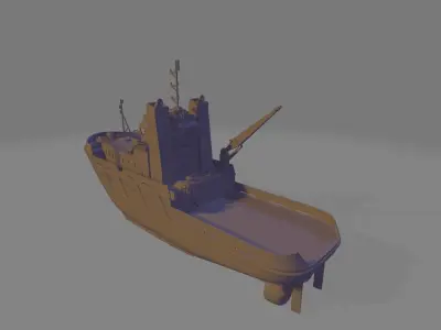 fishing vessel tugboat miniature 3D print model