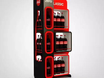 coca-cola display stand 3D model