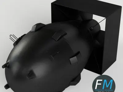 Fat Man nuclear bomb 3D model