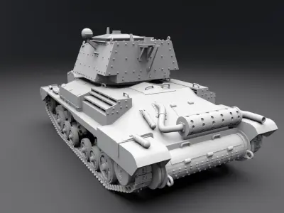 A10 Cruiser Tank scale model 3D print model
