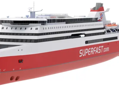 Ship Superfast XII - Superfast Ferries 3D model