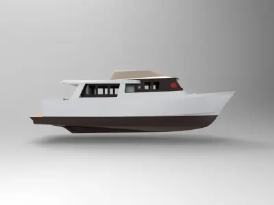 Mini passanger Ship B 3D model