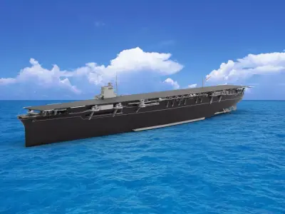Japanese aircraft carrier Shokaku 3D model