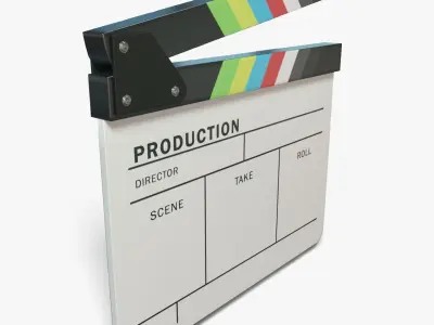 Clapperboard 3D model Low-poly 3D model