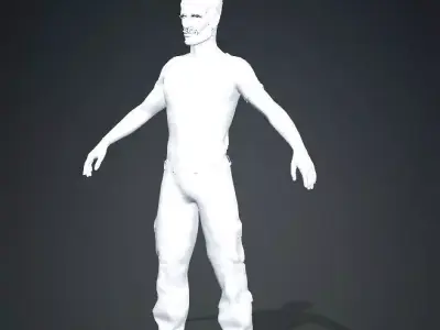 Realistic Rigged Commando Character 3D model