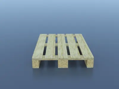 Clean Euro-palette Free low-poly 3D model