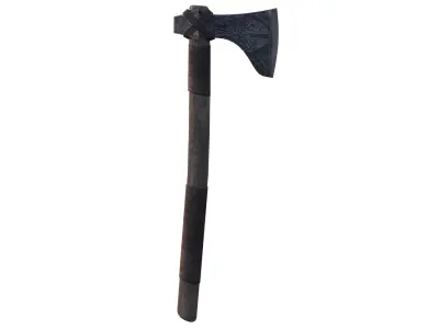 Battle axe Low-poly 3D model get