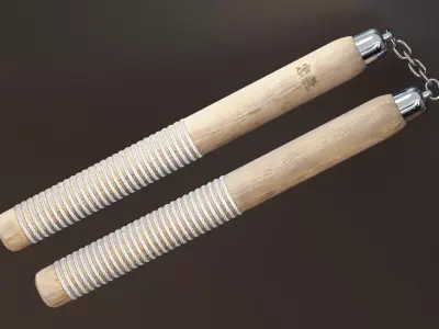Nunchaku  Low-poly 3D model