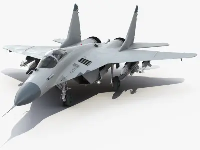 MiG 29 Fighter Aircraft with X-31PM Supersonic Missile(1) 3D model purchase