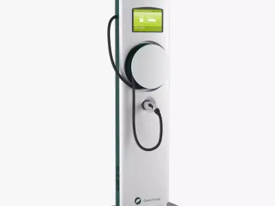 Electric Vehicle Charging Station 2 3D model