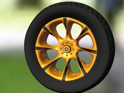 RIM AND TIRE INDUSTRIAL MODEL 3D model