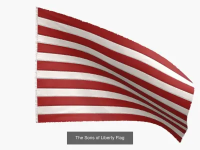 Stars and Stripes US Flags Collection 3D Model Pack purchase