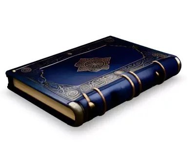 Ornate LeatherBound Book 3D Model Low-poly 3D model