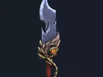 Fireball Dagger 3d Model Low-poly 3D model