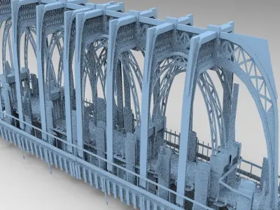 Sci Fi Steampunk Emperor Walkways 2 3D model