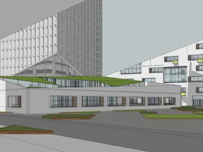 SU model of high-tech zone office building 3D model