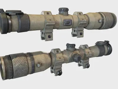 Optical Scope 9 Low-poly 3D model
