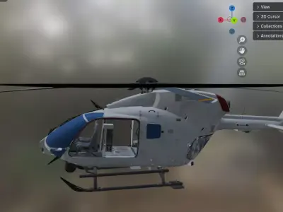 helicopter Low-poly 3D model by ndt5292 - Low-poly