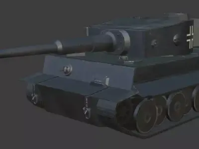 Tiger 1 -  Panzerkampfwagen VI Low-poly 3D model