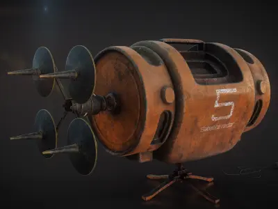 Satellite gun 3D model