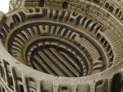  Decorative Plaster Colosseum Statue with Darkening 