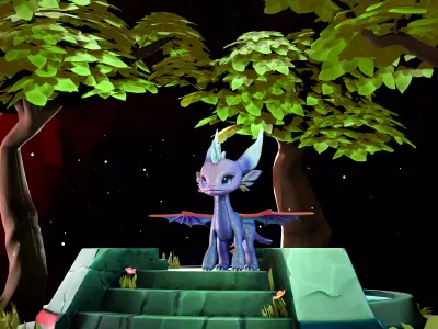 Baby Dragon Low-poly 3D model purchase