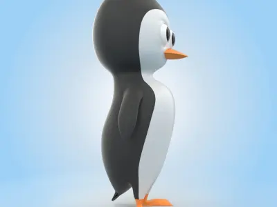 Penguin cartoon 3D model