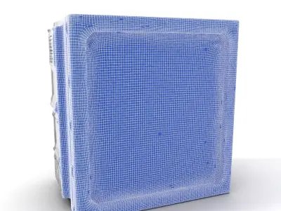 Industrial Metal Box Enclosure Model Pack Low-poly 3D model