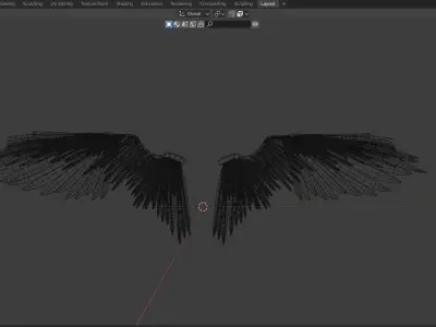 Angel Wings Rig 3D model