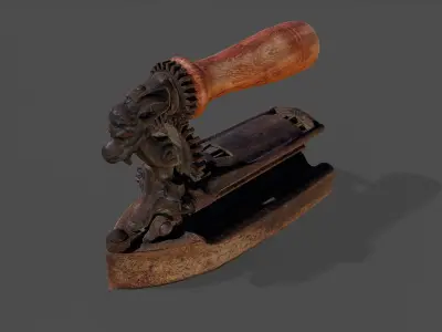 Antique Iron V02 - Low Poly Low-poly 3D model