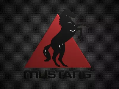 mustang logo 3D model