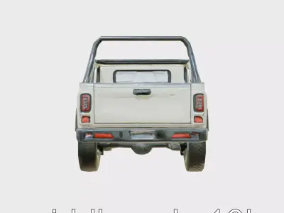OffRoad Cargo Rack Vehicle Accessory with Realistic Bolts Low-poly 3D model