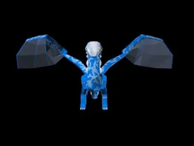 Ice Dragon Free low-poly 3D model