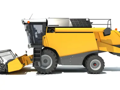 Combine Harvester 3D model 17