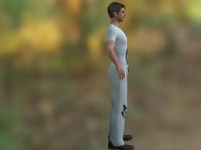 Aaron Taylor Low-poly 3D model